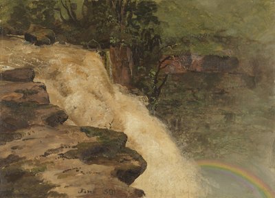Een waterval in Colombia door Frederic Edwin Church